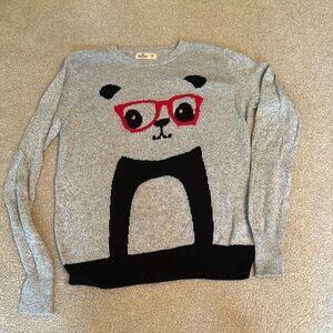 Super cute Hollister sweater with panda (maybe dog?)